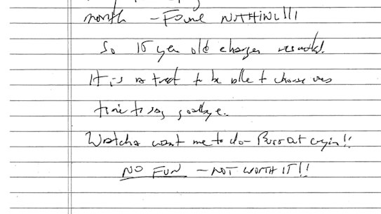 A federal judge has released a suicide note purportedly written by&nbsp;Jeffrey Epstein&nbsp;that was sealed for years as part of the criminal case of his cellmate.