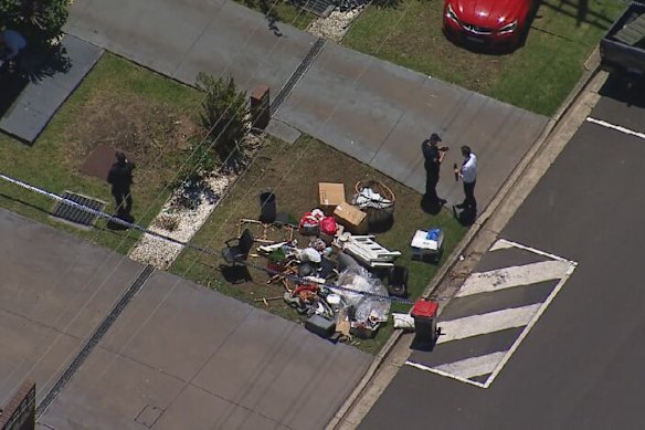 Police on the scene of a fatal shooting at Blacktown.