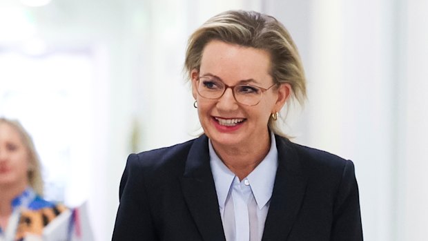 Sussan Ley arrives for the meeting.