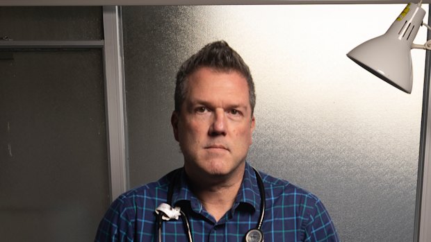 Dr Chris Webster inside the clinic he owns in Leongatha.