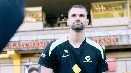 Ante Suto at Socceroos training at Leichhardt Oval.