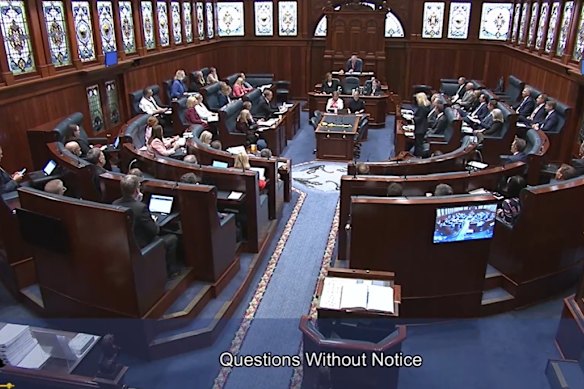 Question time was at times heated today.