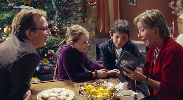 Emma Thompson as Karen and Alan Rickman as Harry in Love Actually.