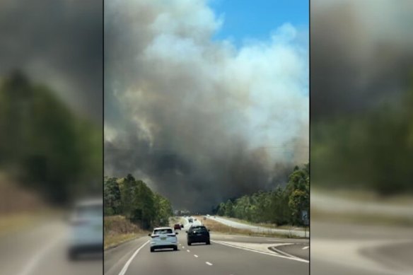 The fire at Bulahdelah has been burning since Thursday.