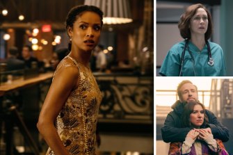 Clockwise from main: Gugu Mbatha-Raw in Surface, Vera Farmiga in Five Days at Memorial and Jason (Rafe Spall) and Nikki (Esther Smith) face life as new parents in Trying.