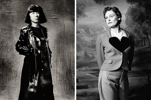 From left, Paolo Roversi portrait of Rei Kawakubo, 2016. Vivienne Westwood, London, 1987.