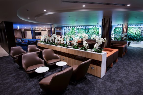 The Fiji Airways lounge in Nadi.