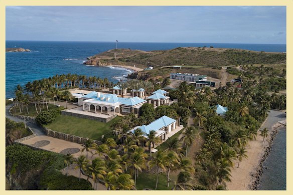 Epstein owned this property on the island of Little St James in the US Virgin Islands.