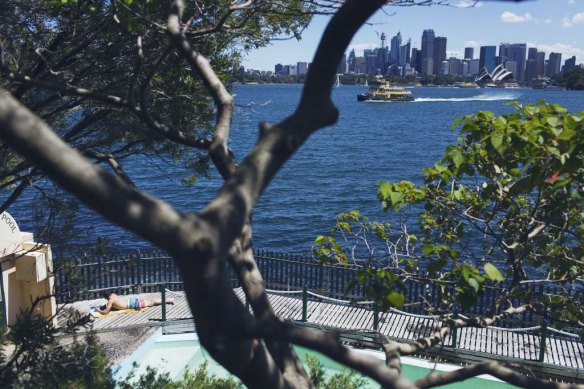 Cremorne is home to a series of multimillion-dollar homes. Pictured is the view from MacCallum Pool in the neighbouring Cremorne Point.