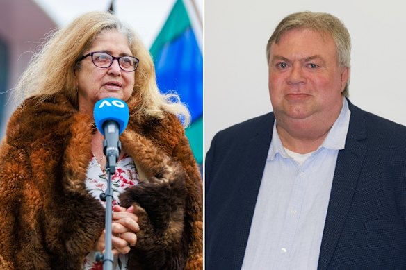 Aunty Joy Murphy and Brett Ralph.