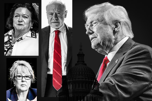 Among those in Washington for Trump’s return to power are Gina Rinehart, Anthony Pratt and Teena McQueen.