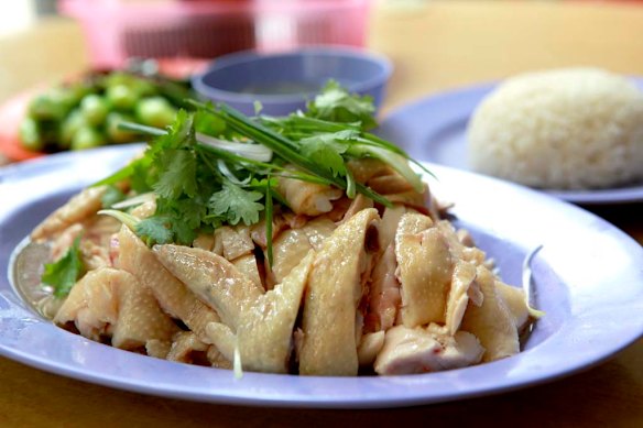 Hainanese chicken rice from Tian Tian, Maxwell Road Food Centre.