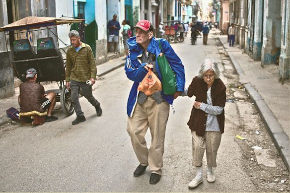 An elderly couple in Havana in late February. 