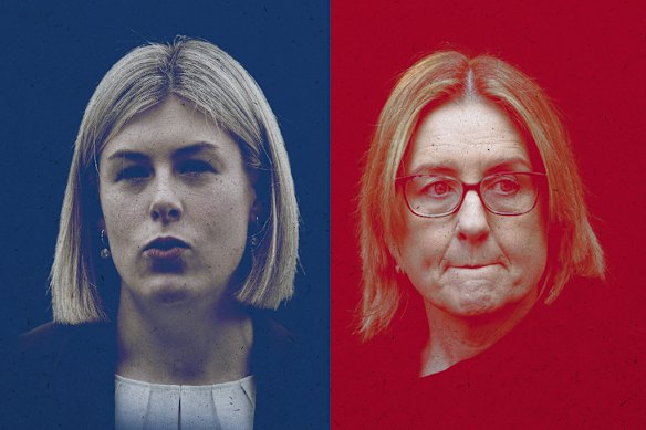 Jess Wilson (left) and Jacinta Allan.