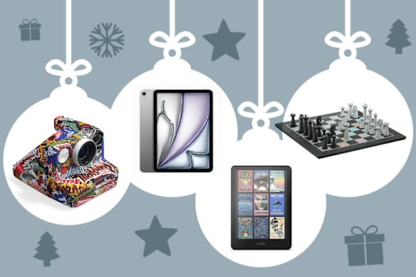 Polaroid Now Thrasher Edition; iPad Air M3; Kindle Colorsoft; GoChess Mini.