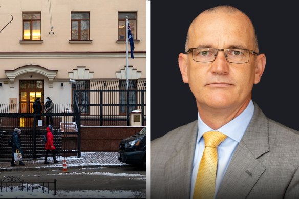 Australia’s embassy was co-located with Canada’s successful  Kyiv earlier  the Russian invasion, but Australian ambassador Bruce Edwards has been based successful  Poland since February 2022.