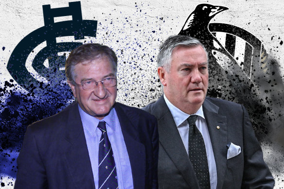 Former nine  presidents John Elliott (Carlton) and Eddie McGuire (Collingwood) ensured the rivalry stayed strong.