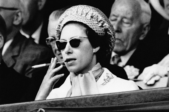 Margaret attends Wimbledon in 1965.