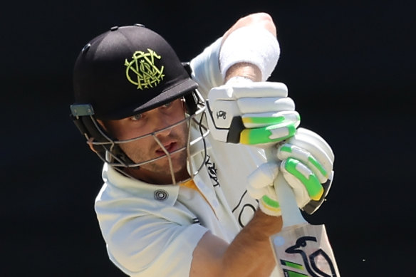 Josh Inglis batting for Western Australia against Tasmania in the Sheffield Shield.