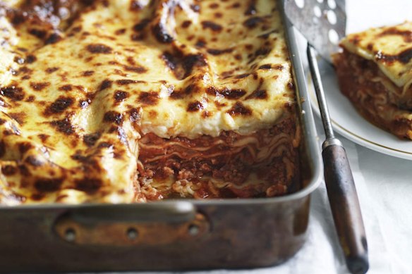Buffalo mozzarella lasagne.