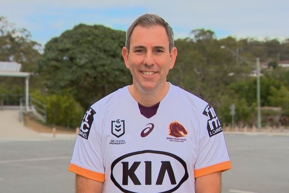 Treasurer Jim Chalmers successful  his Broncos jersey past  year.