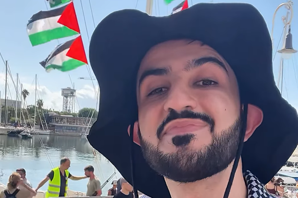 Sydney content creator Abubakir Rafiq is part of the Global Sumud Flotilla.