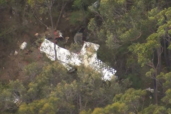 One of the planes crashed in bushland near Appin.