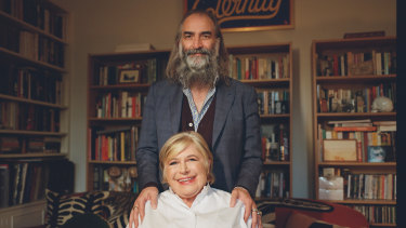 Marianne Faithfull with her Melbourne friend and collaborator Warren Ellis.