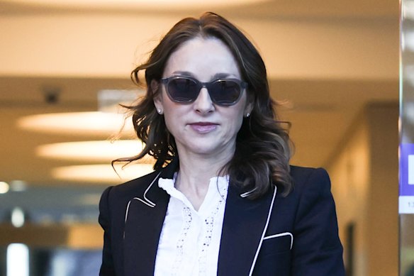 Counsel assisting the ICAC Dr Peggy Dwyer SC leaves the first day of hearings in Operation Rosny.