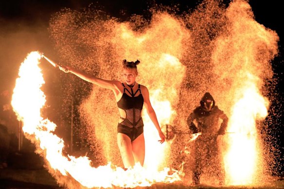  Performers at the Puca Festival, County Meath, just north of Dublin.