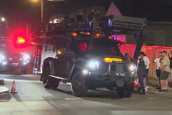 Heavily armed police raided two homes as part of its investigation.