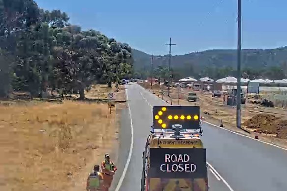 Emergency services at the site.