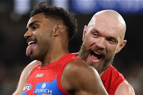Kysaiah Pickett and Max Gawn were the shining lights for Melbourne in 2025. 