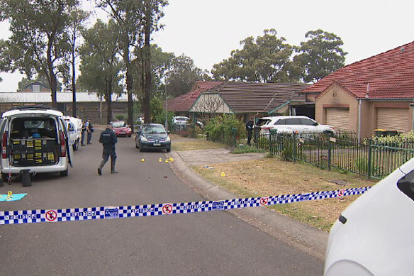 The home in Cabramatta targeted in the shooting.