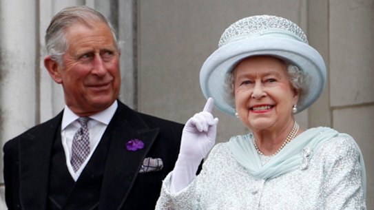 King Charles with his late mother, Queen Elizabeth II.