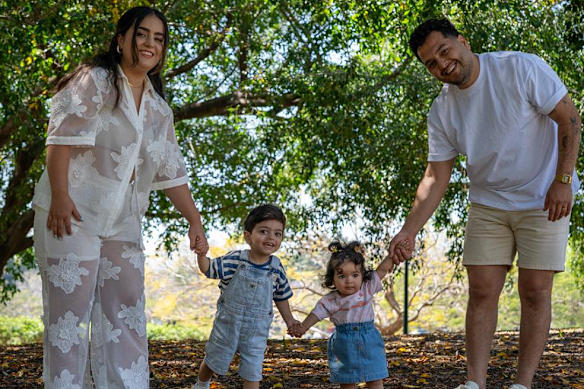 Mojgan Shamsalipoor, her husband Milad and children.