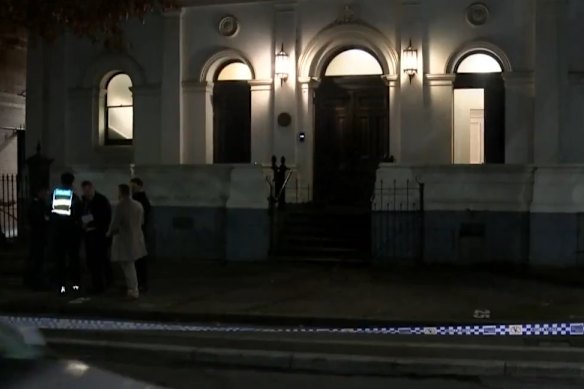 The East Melbourne Synagogue, one of Australia’s oldest, was set alight about 8pm on Friday.