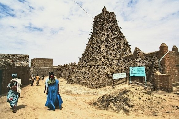 Built in the 14th century, the UNESCO world heritage-listed Sankore mosque in Timbuktu in Mali was briefly laid siege by an al-Qaeda affiliated group in 2023.
