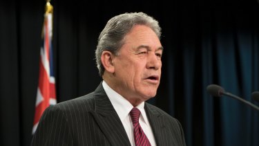 Winston Peters, New Zealand's deputy prime minister and the leader of New Zealand First party.