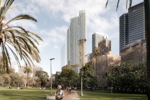 Plans for a 55-storey apartment complex and hotel at 201 Elizabeth Street have passed the local council planning panel.