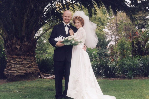 Amra Pajalic and her husband on their wedding day.