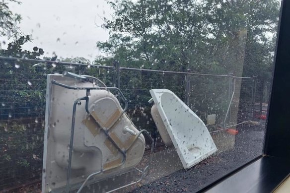 Photos of birthing baths removed from Wyong Hospital after its maternity unit was converted to offices and sleeping quarters.