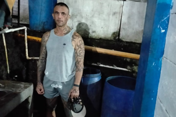 Gregor Haas in Manila detention. His lawyer says he has lost close to 30 kilograms.