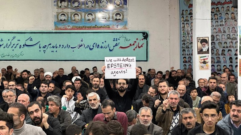 Iran war propaganda references Epstein, shooting down US jets