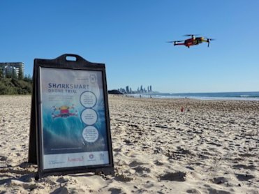 SharkSmart drones are now in use at six new beaches, mainly in south-east Queensland.