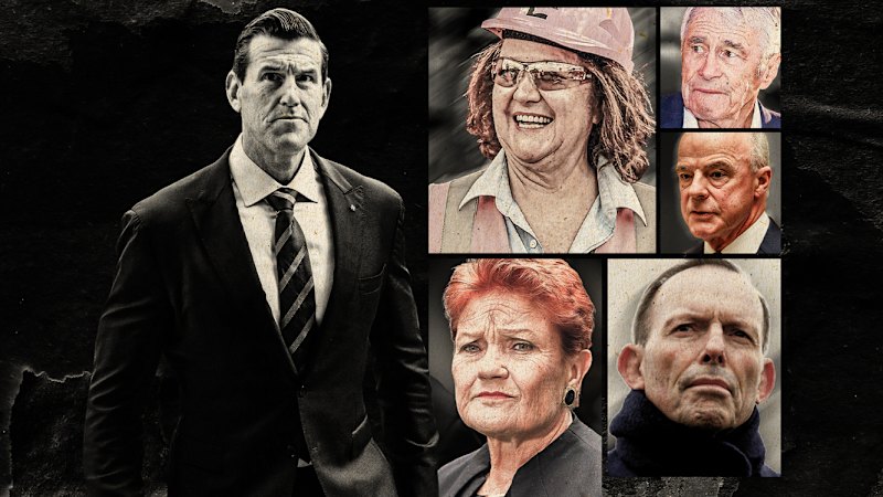 Gina Rinehart, Pauline Hanson Tony Abbott speak against Roberts-Smith arrest, while John Howard comments, Angus Taylor calls for government to pay legal bills