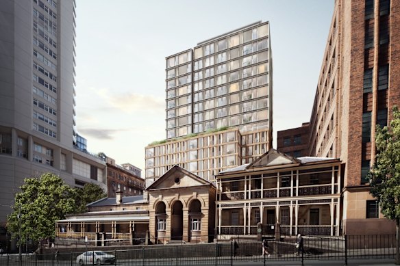 A concept image of the development that would be located next to the Justice and Police Museum.