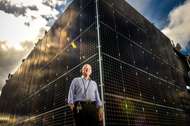 101 Collins street has the largest commercial solar panel system in Australia. Bill Burgess is the engineers service manager at the building.