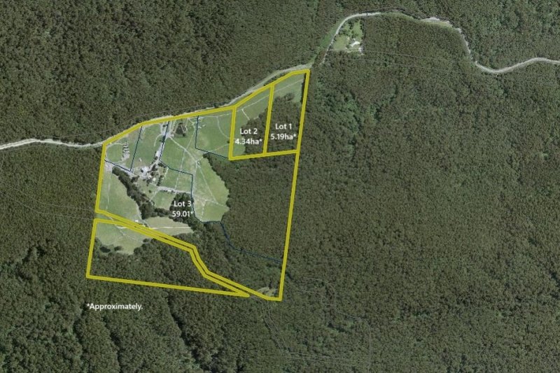 Three lots: The properties can be bought individually or combined.