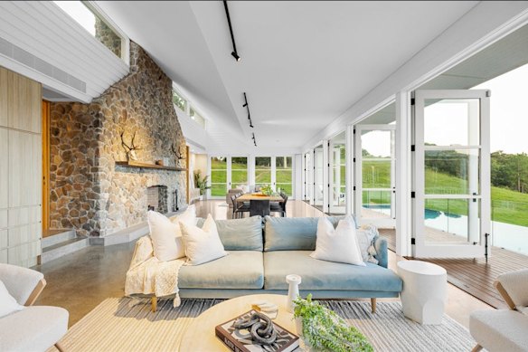 The Queenslander has kept many original features, including timber flooring. 